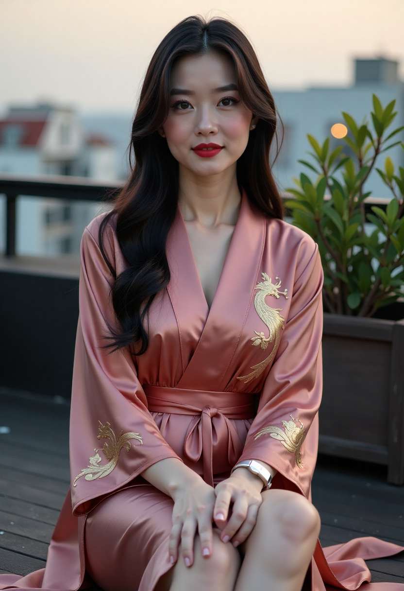 清晨街角与路灯
